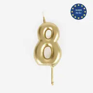 Gold Number Candles