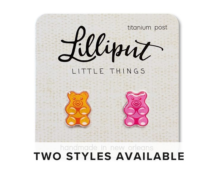 Gummy Bear Earrings Green Blue