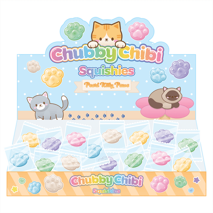 Chubby Chibi Pearl Kitty Paw Sensory Toy