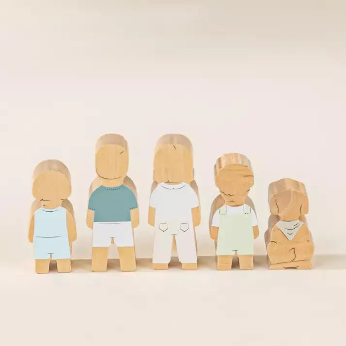 Family Wooden Doll House Characters