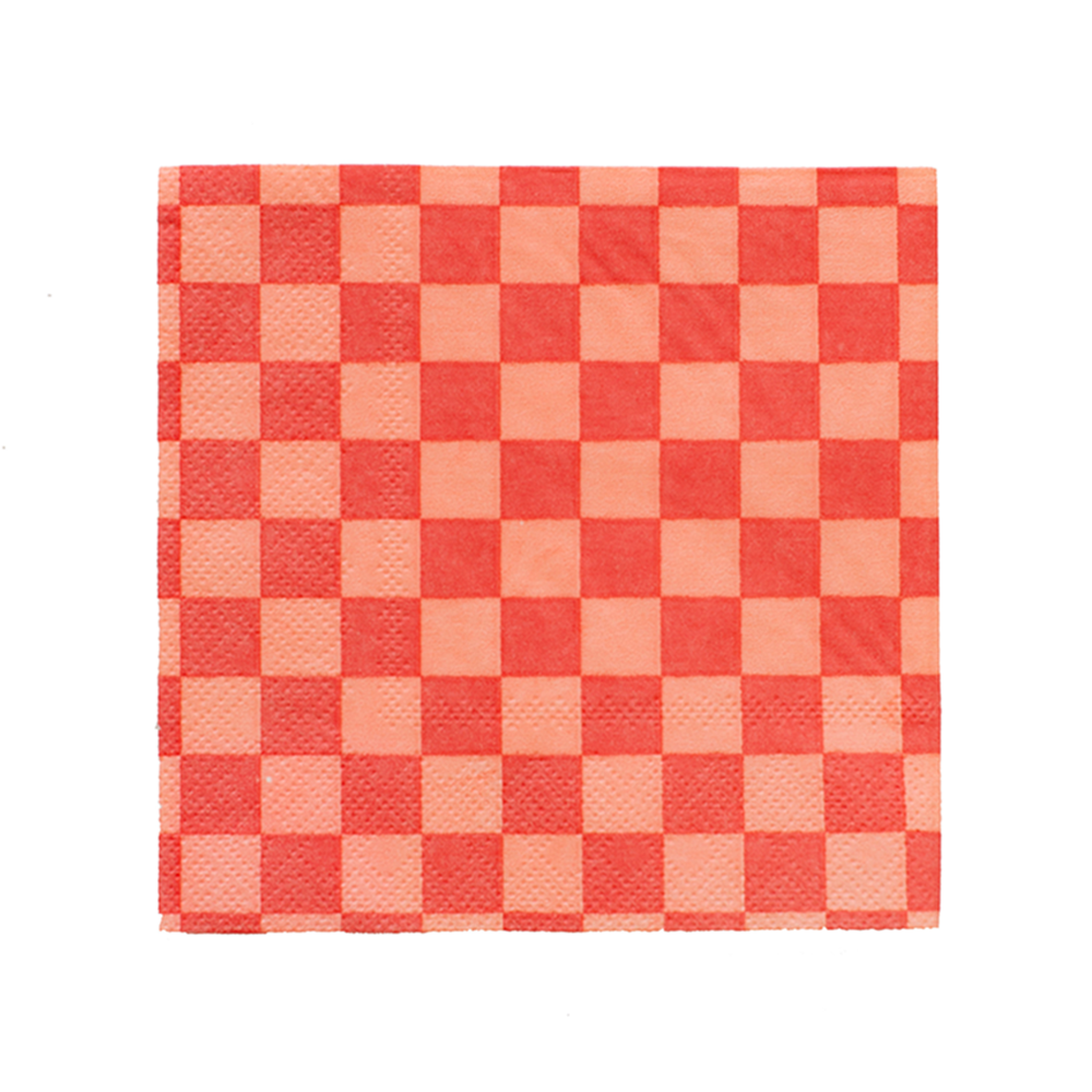 Check Cocktail Napkins - 20 Pk Peaches N' Cream