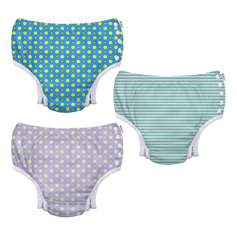 Eco Snap Swim Diaper-Assorted - Stripes & Dots: 24mo