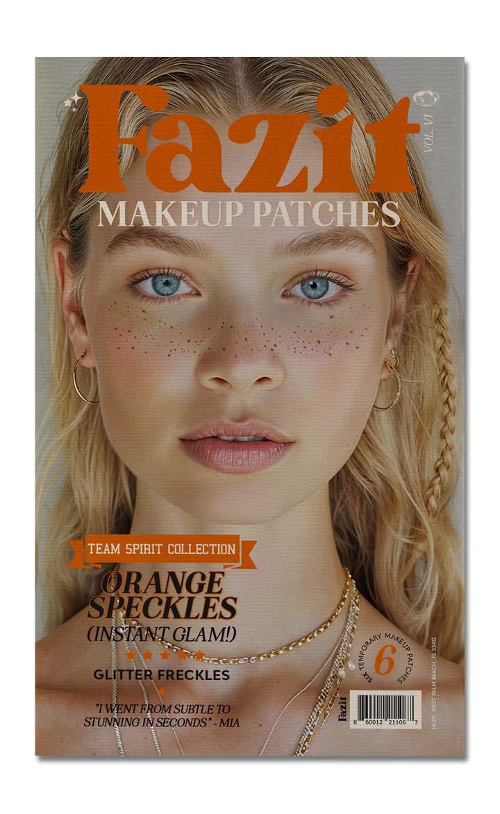 Orange Spirit Speckles Makeup Patches - Team Spirit Collection: 6