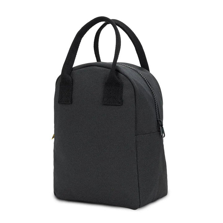 Carbon Black Zipper Lunch Bag