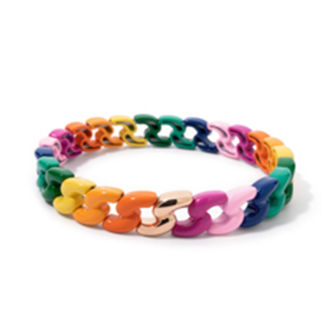 Rainbow Twist Link Bracelet