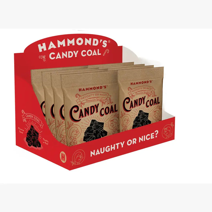 Holiday Hard Candy - Cinnamon Candy Coal -18 Bag POP Display