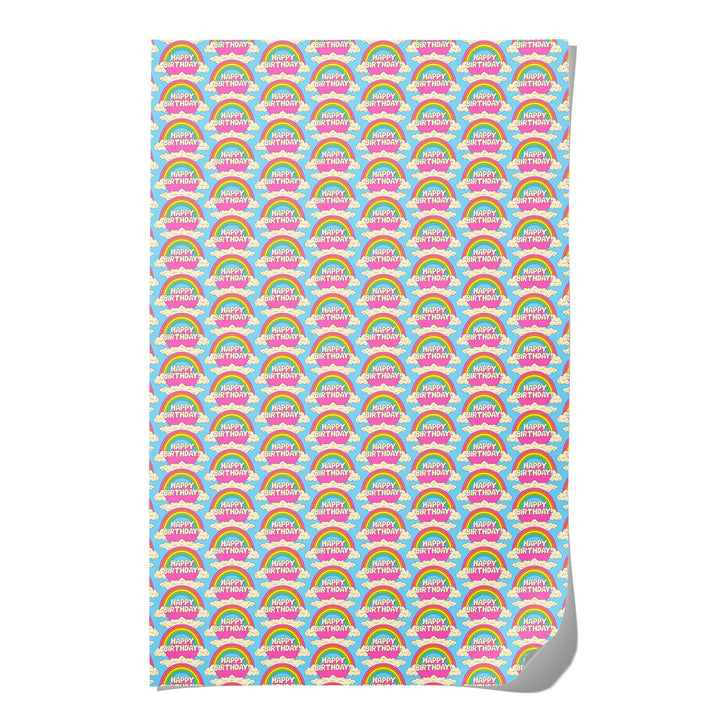 All Over Rainbows wrapping paper: Roll of 3 Sheets