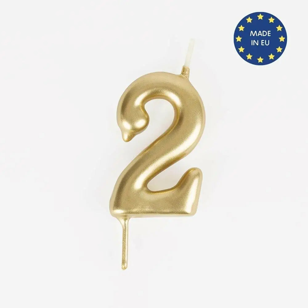 Gold Number Candles