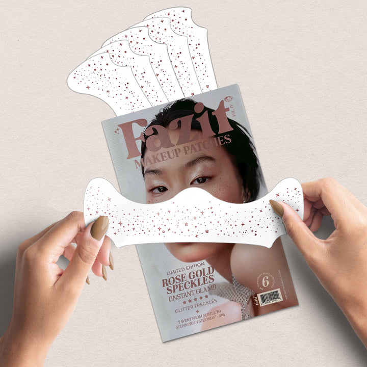 Rose Gold Stardust Speckles Makeup Patches: 6