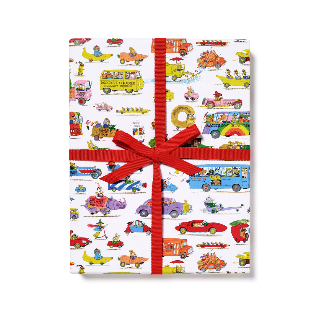 Richard Scarry Busytown Cars wrapping paper: Roll of 3 Sheets