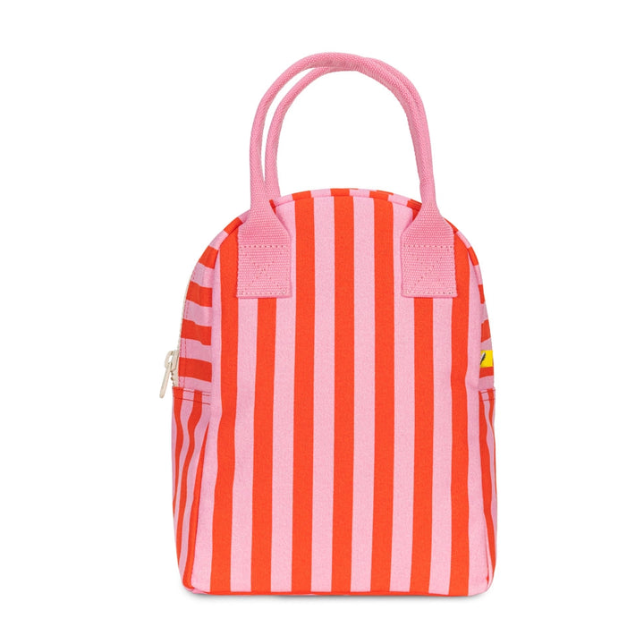 Awning Pink Stripe Zipper Lunch Bag