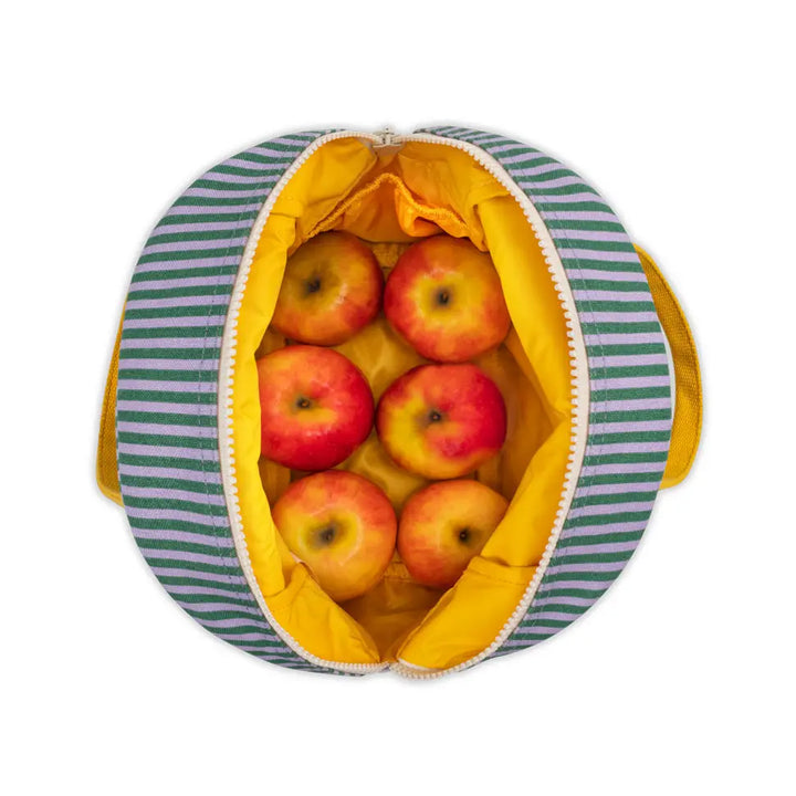Candy Stripe Grass Zipper Lunch Bag
