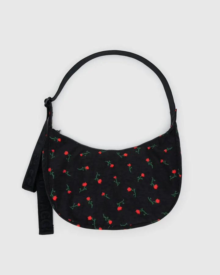 Medium Nylon Crescent Bag - Painted Wildflower