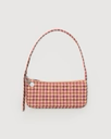Nylon Pochette Purse - Tan Houndstooth