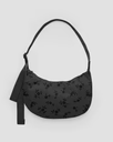 Medium Nylon Crescent Bag - Charcoal Ditsy Floral