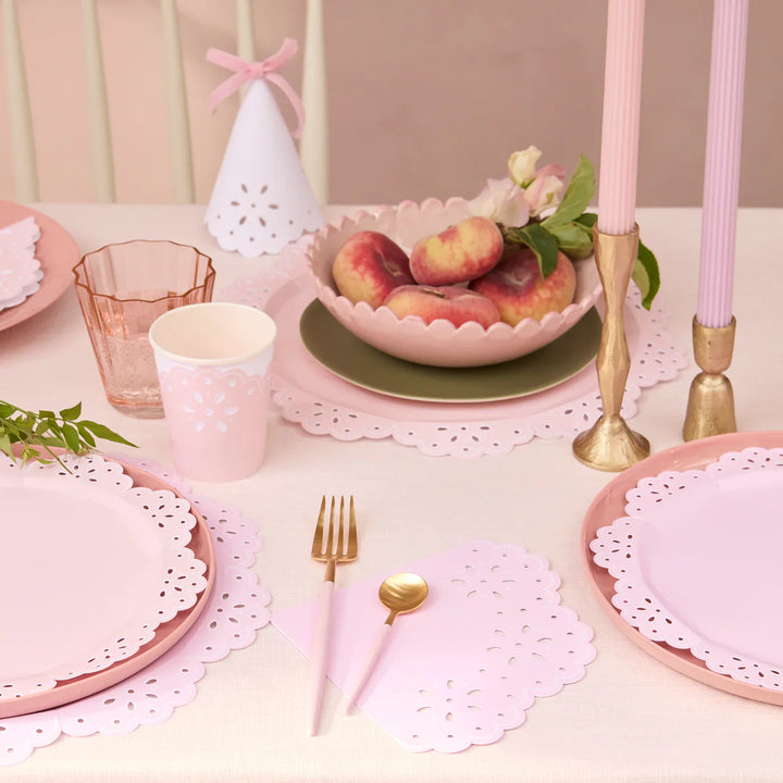 Broderie Anglaise Lace Multi Large Dinner Plates