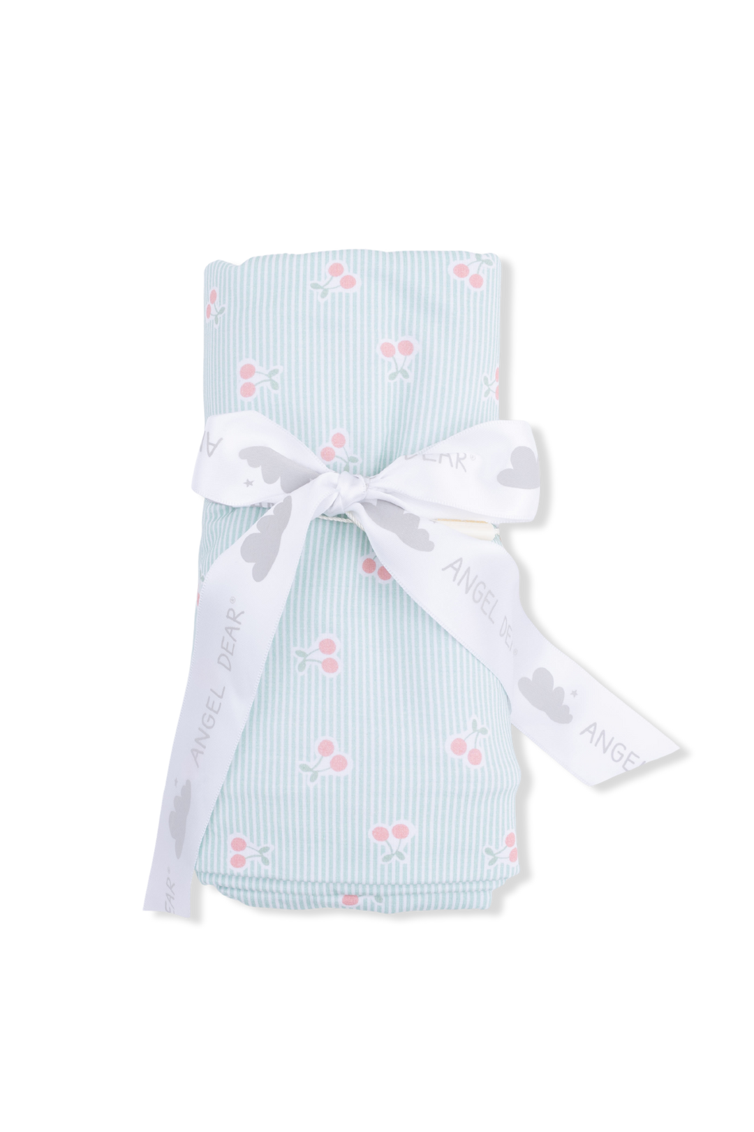 Cherry Rolled blanket with ribbon 