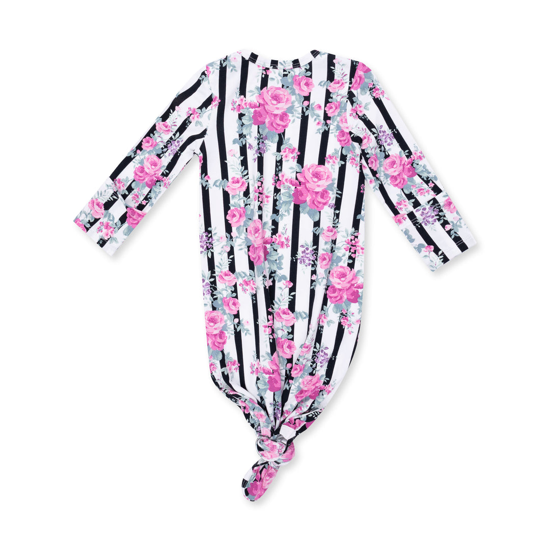 Rose Stripe Knotted Gown