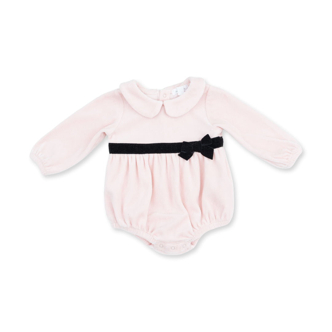 Pink Velour Bubble Romper