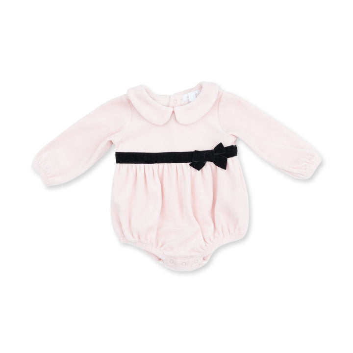 Pink Velour Bubble Romper