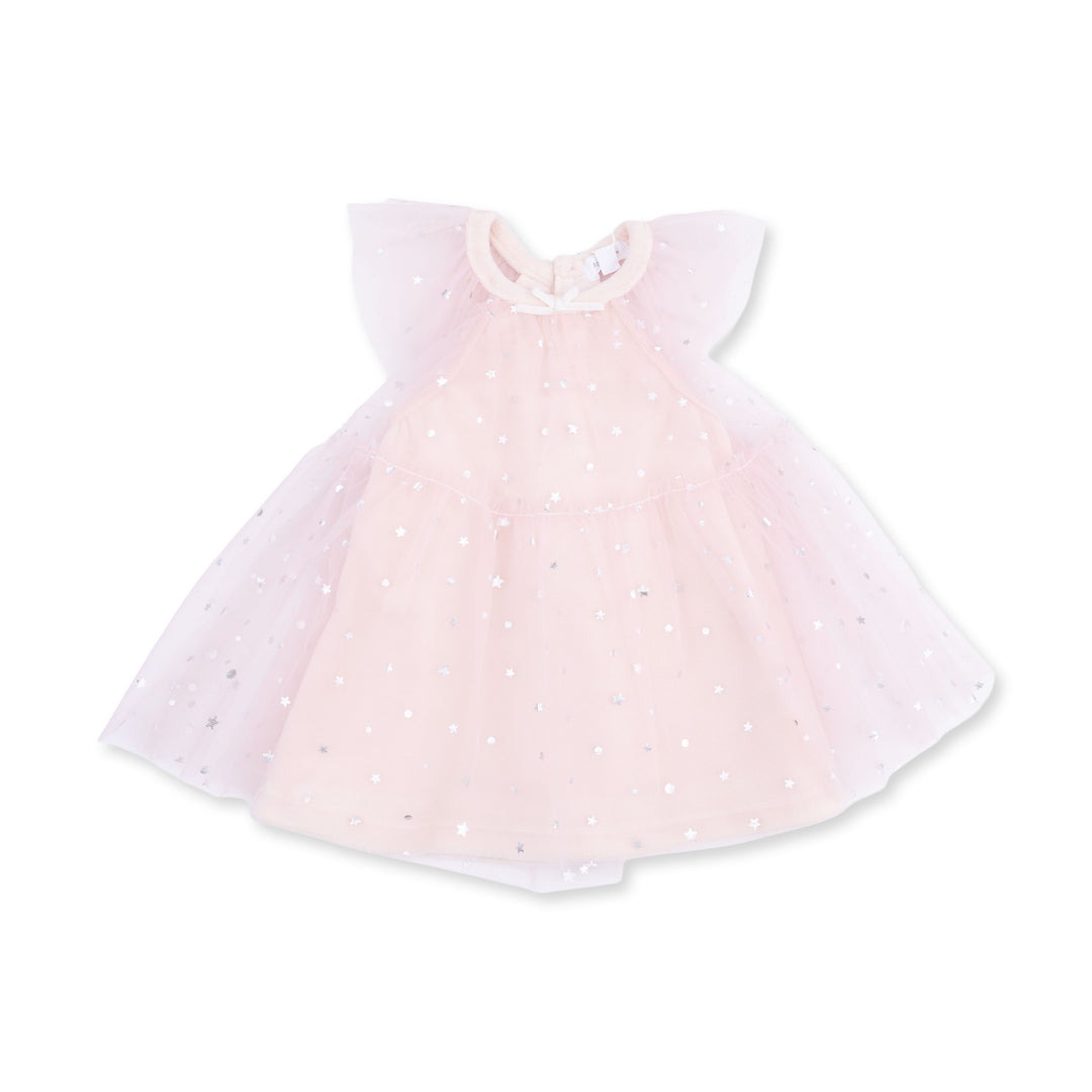 Soft Pink Velour and Tulle Dress