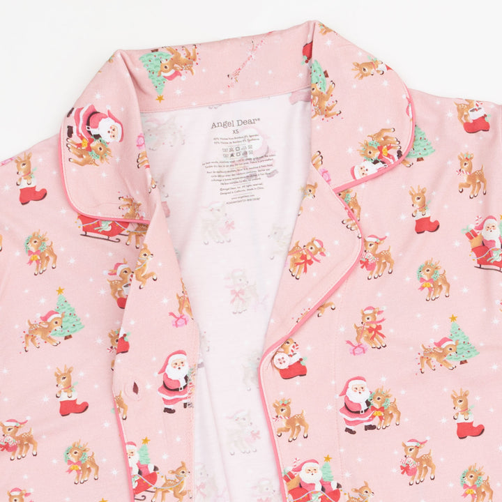 Vintage Reindeer Pink Adult PJs