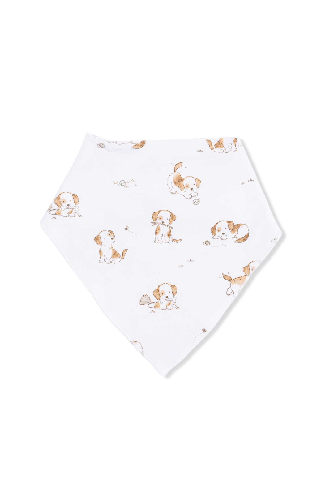 Hexagonal bandana with dog pattern on a white background