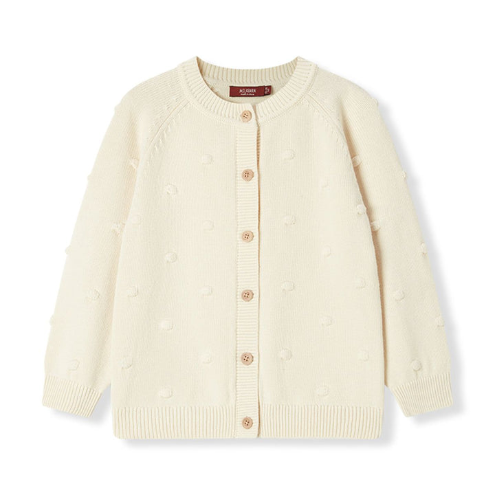 Cream Knit Popcorn Cardigan
