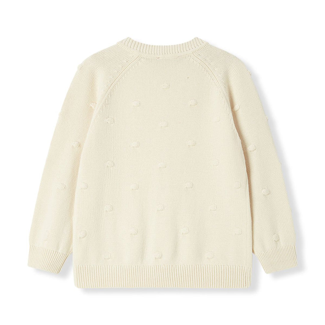 Cream Knit Popcorn Cardigan