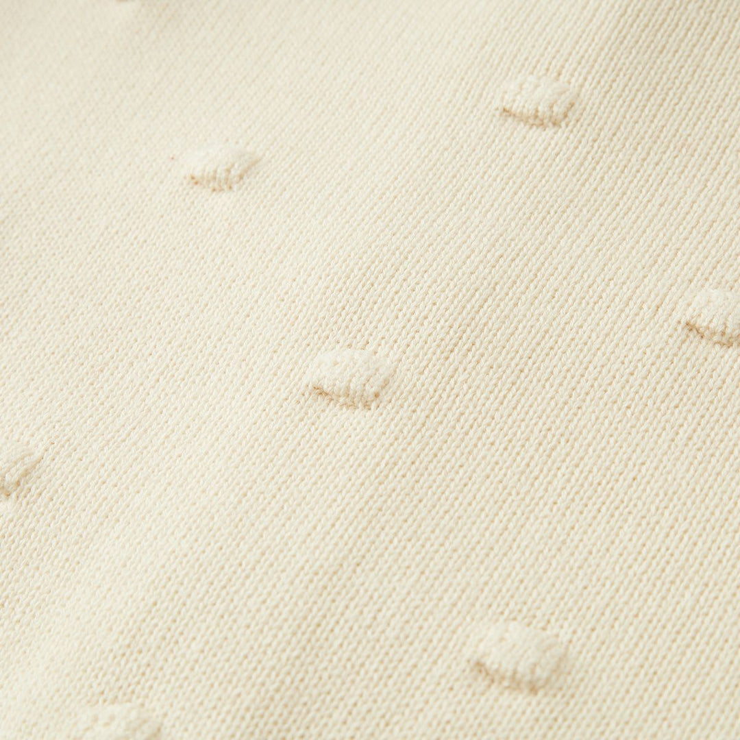 Cream Knit Popcorn Cardigan