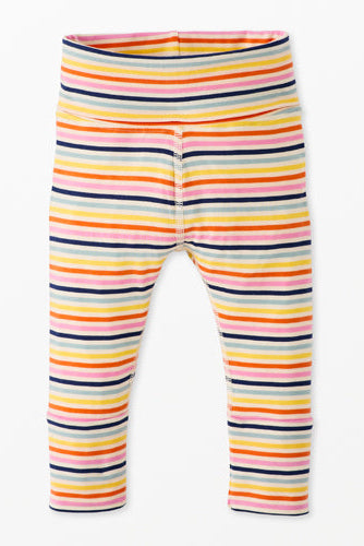 Colorful striped leggings on a white background