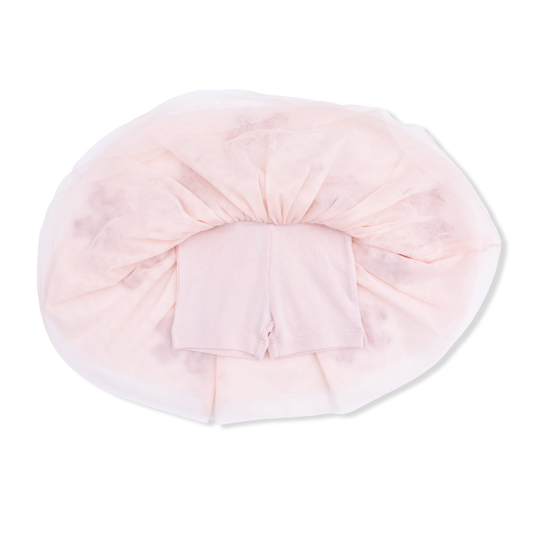 Pink Bows Tutu Skirt with Bike Short