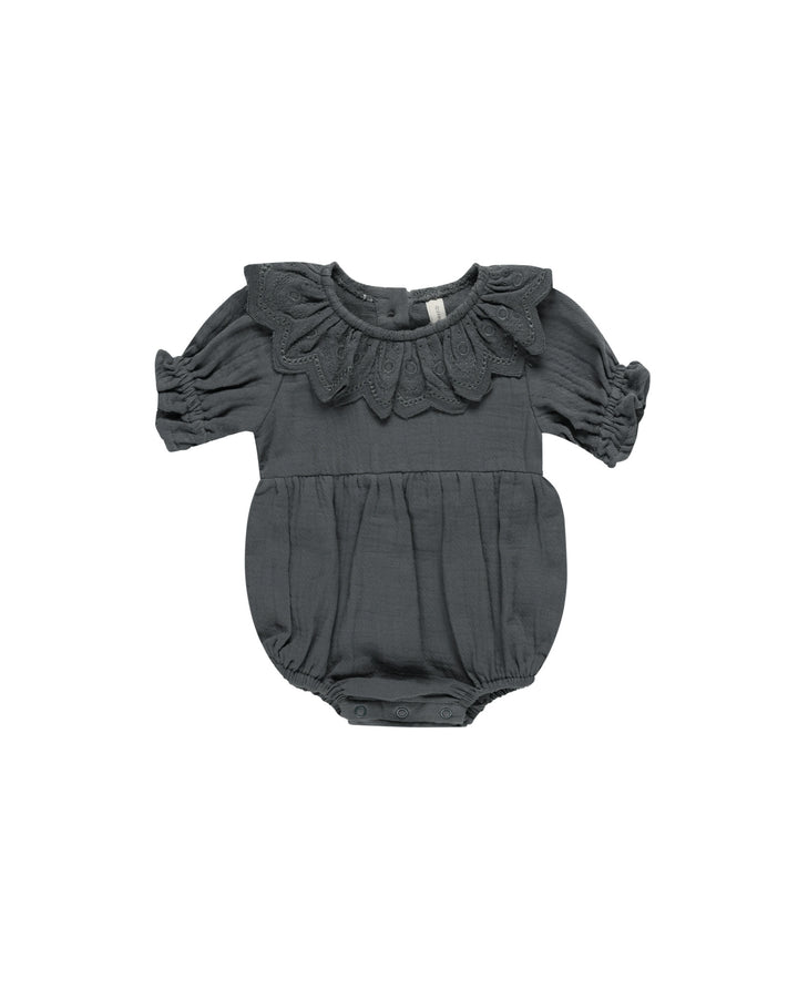 Romper with Collar - Indigo