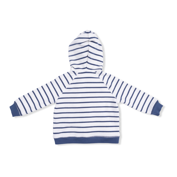Navy Stripe French Terry Hoodie