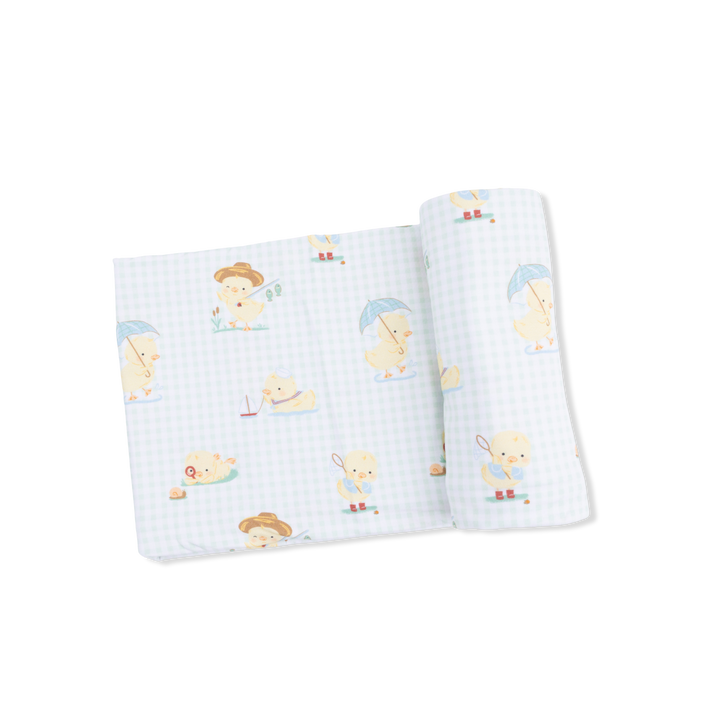 Vintage Duckling Bamboo Swaddle Blanket