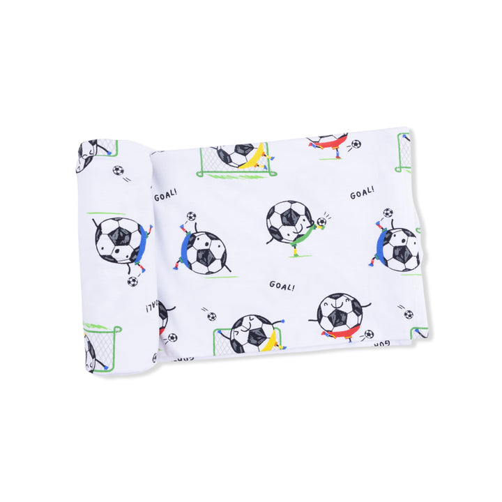 Soccer Ball Bamboo Swaddle Blanket