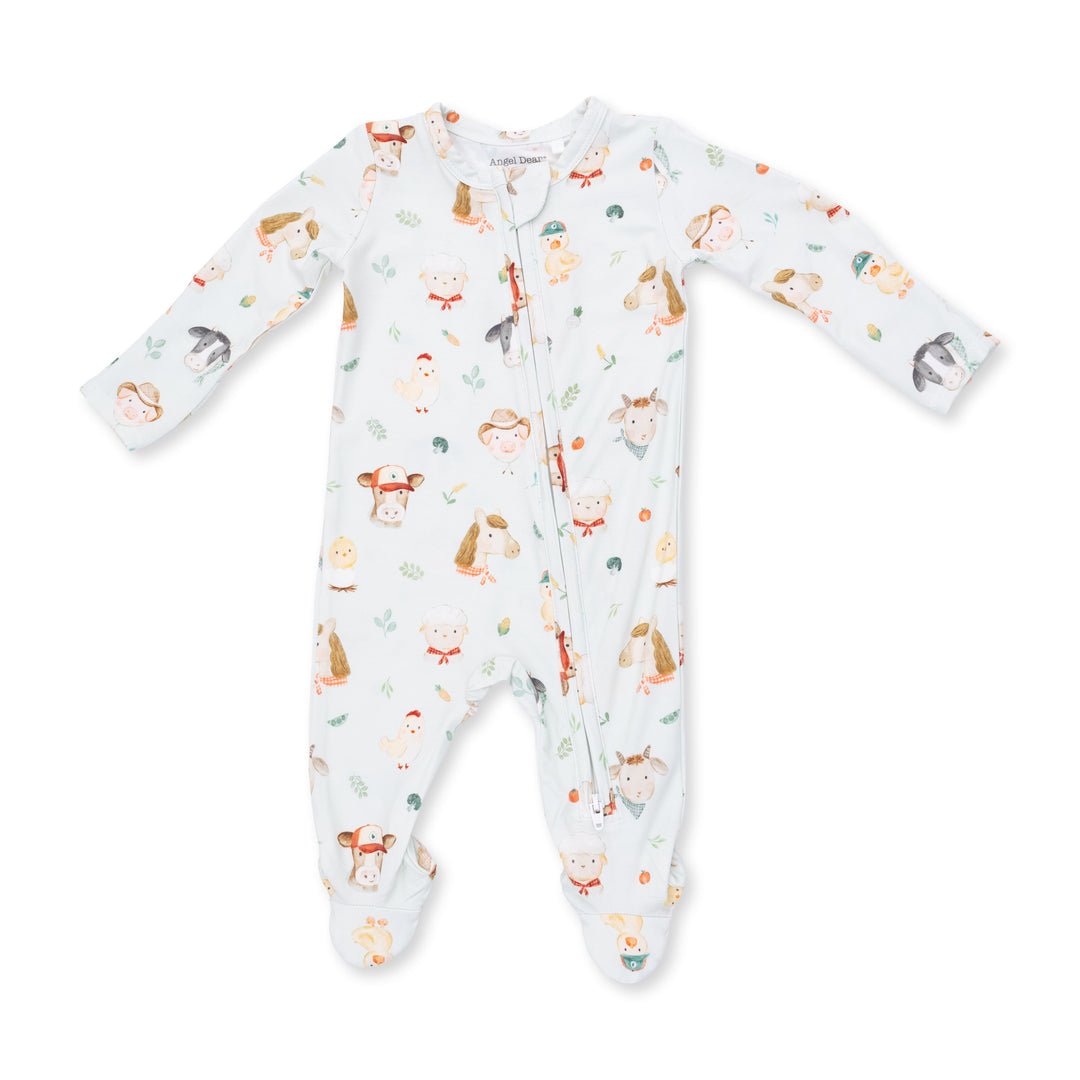 Baby Farm Zip Footie