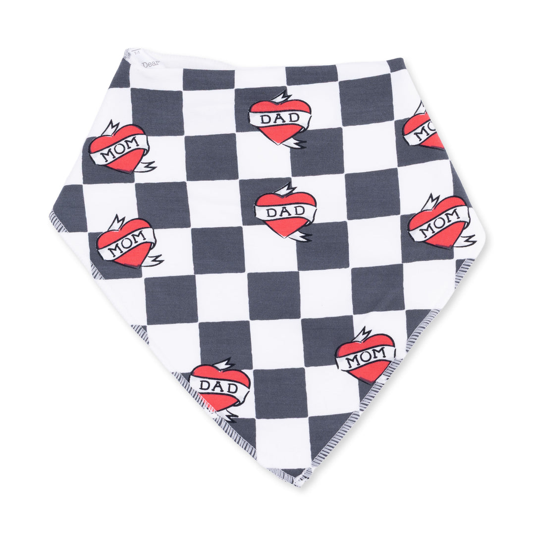 Heart Tattoo Bandana Bib