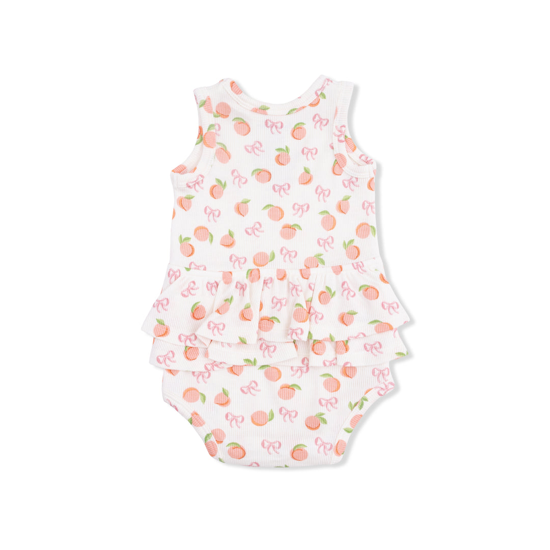 Peaches Ruffle Tank Bodysuit
