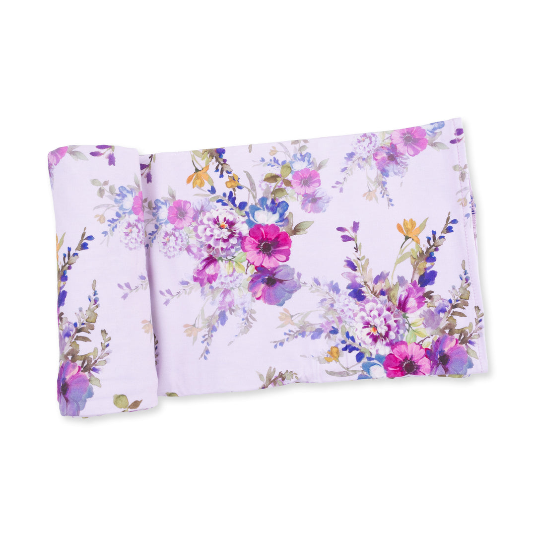 Dahlia Floral Bamboo Swaddle Blanket