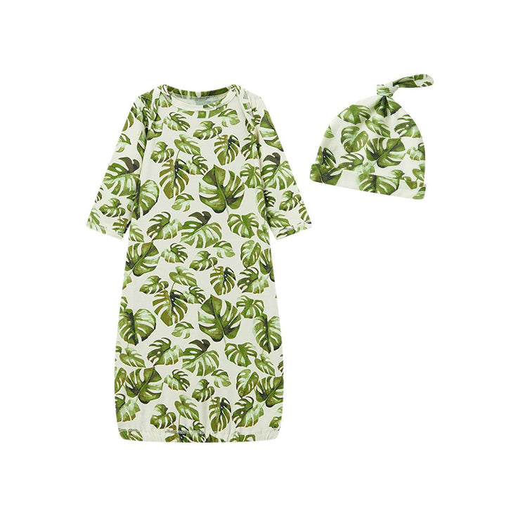 Green Leaf Gown + Hat Set