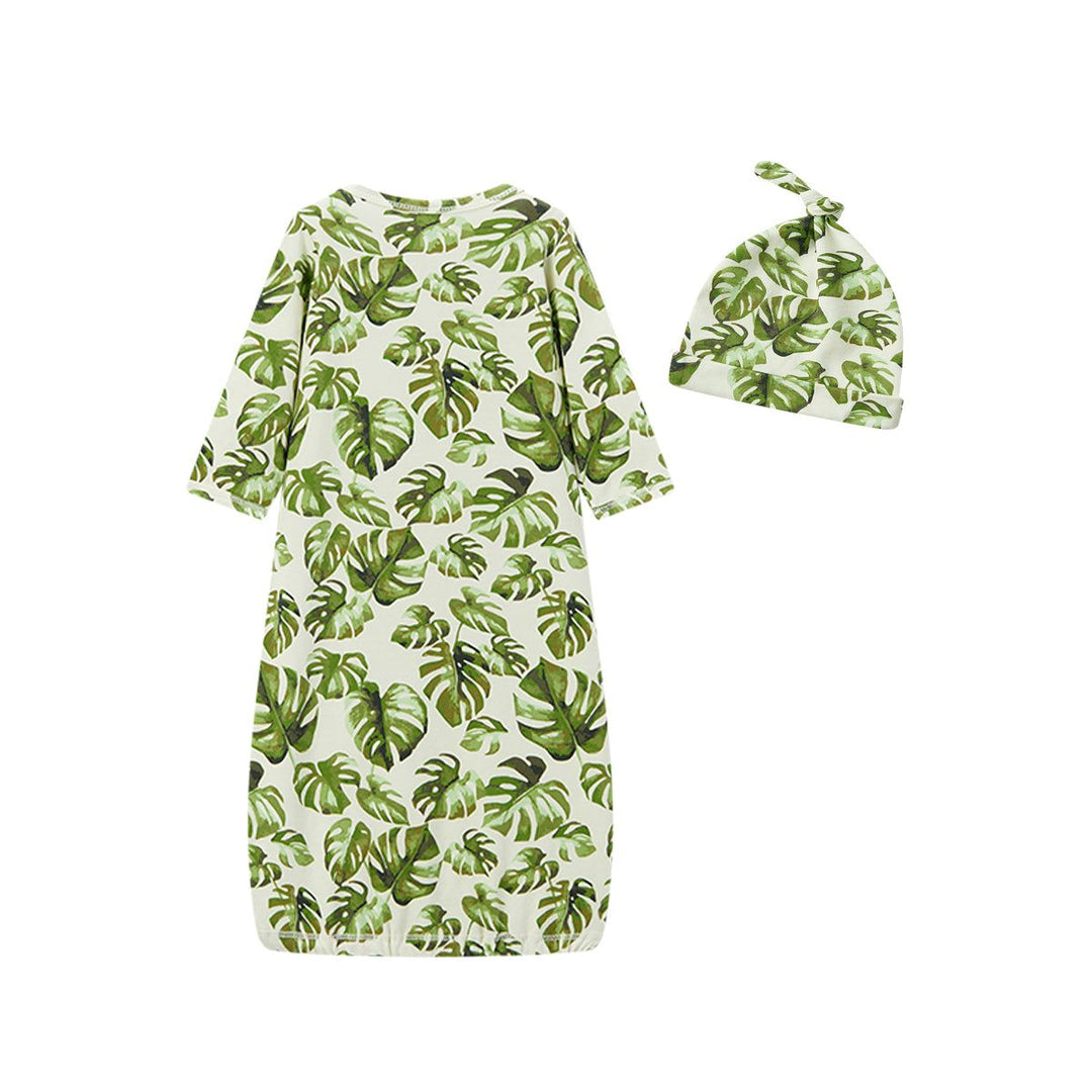 Green Leaf Gown + Hat Set