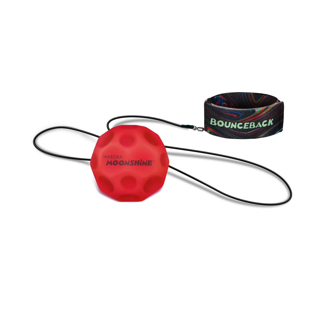 Bounceback LED Moon Ball on a Leash