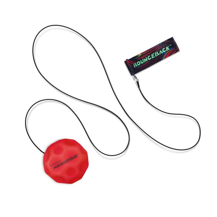 Bounceback LED Moon Ball on a Leash