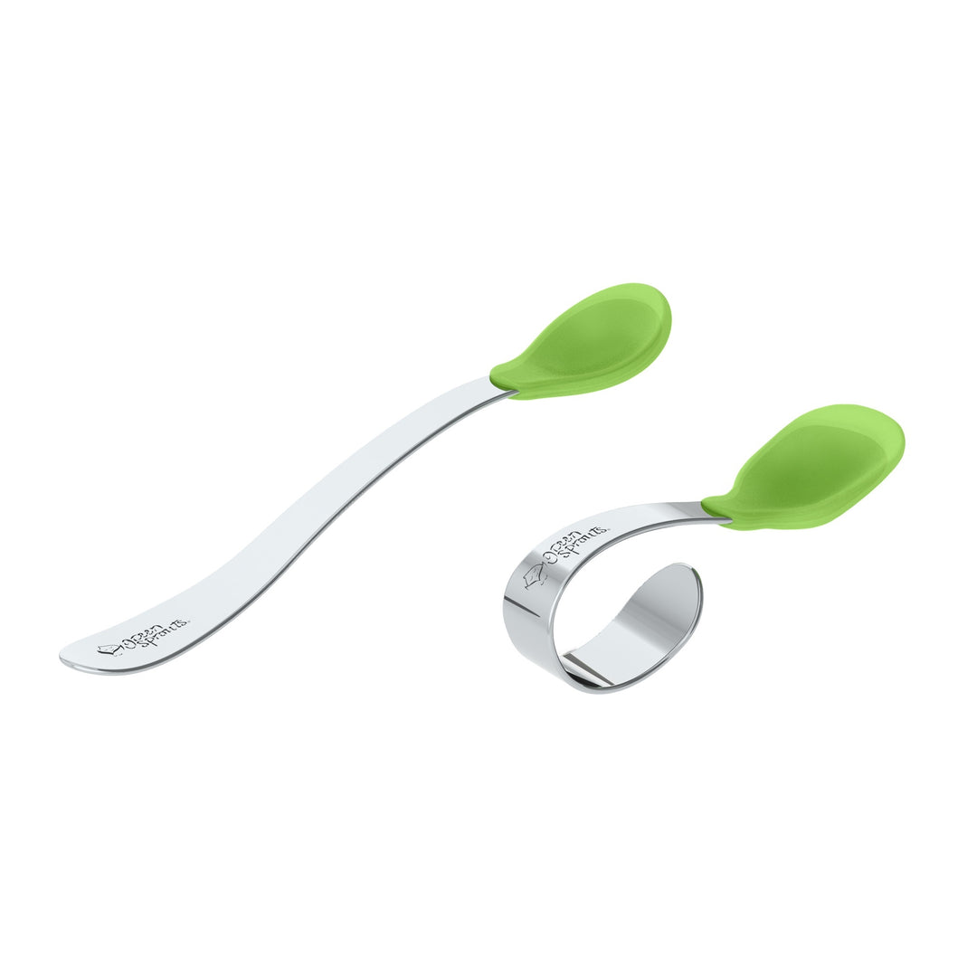 Silicone and Stainless Steel Training Spoon Set