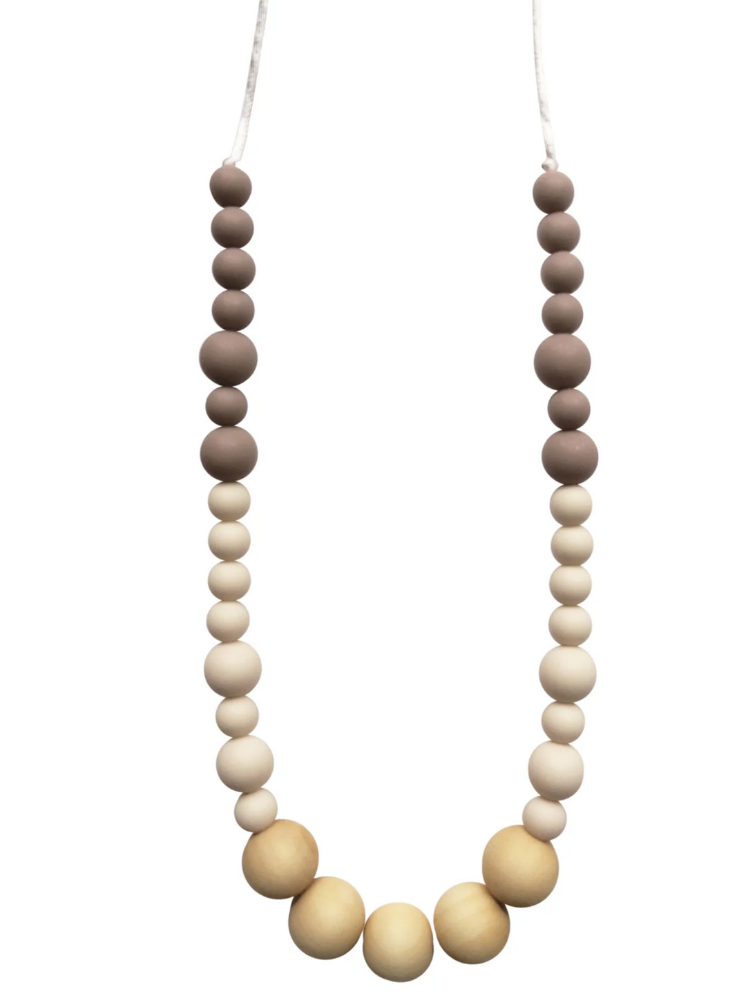 Organic Beechwood and Silicone Teething Necklace